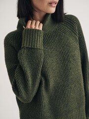Nobodys Child Green Meet The Jean Fisherman Stitch Jumper - Image 4 of 5