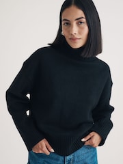 Nobodys Child Black Roll Neck Meet The Jean Jumper - Image 1 of 4