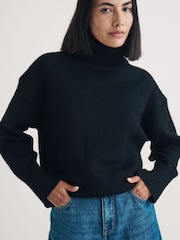 Nobodys Child Black Roll Neck Meet The Jean Jumper - Image 3 of 4