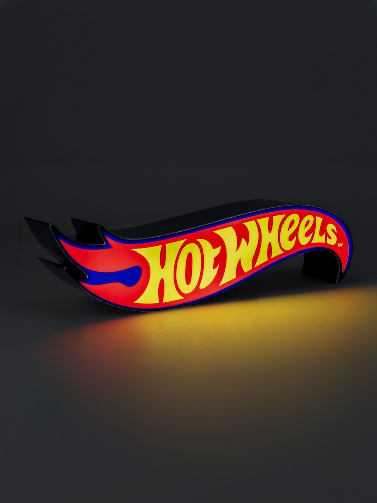 Hot Wheels Shaped Flame Racing Logo Light With Light Modes - Image 1 of 3