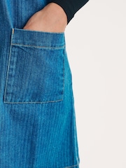 Nobodys Child Blue Dreseden Plain 100% Cotton Denim Pinnie Dress - Image 4 of 5