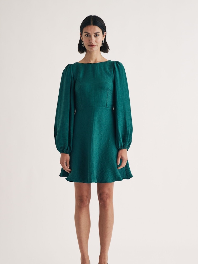 Nobodys Child Green Zola Bow Detail Mini Dress - Image 3 of 5