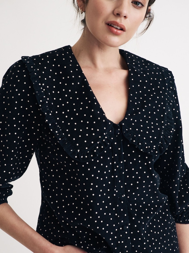 Nobodys Child Black Emmie 100% Organic Cotton Black Blouse - Image 2 of 5
