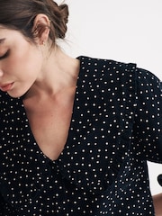 Nobodys Child Black Emmie 100% Organic Cotton Black Blouse - Image 4 of 5