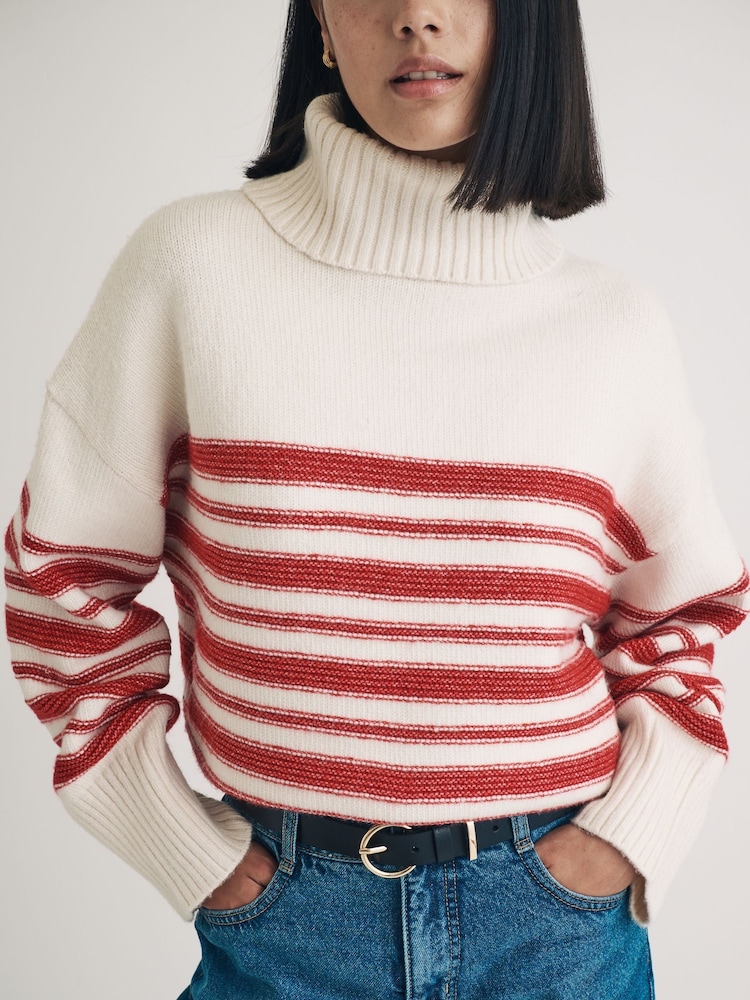 Nobodys Child Cream Roll Neck Meet The Jean Jumper - Image 2 of 4