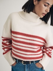 Nobodys Child Cream Roll Neck Meet The Jean Jumper - Image 4 of 4