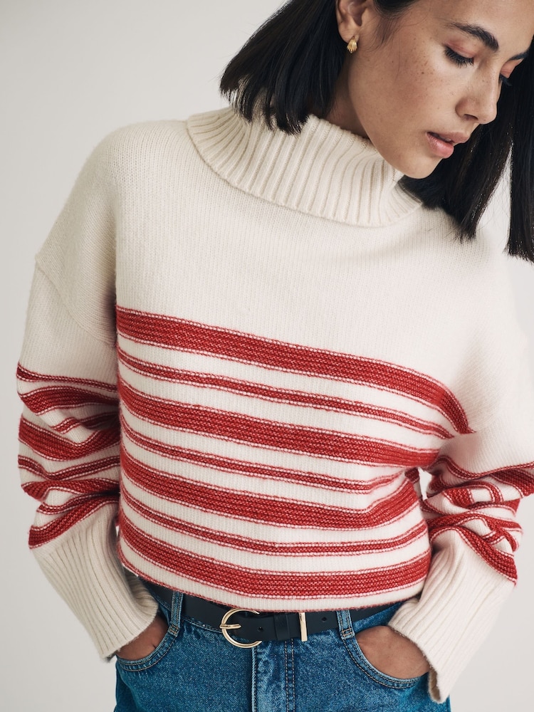 Nobodys Child Cream Roll Neck Meet The Jean Jumper - Image 4 of 4