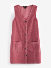 Nobodys Child Pink Claudette Pinny Cord Mini Dress - Image 5 of 5