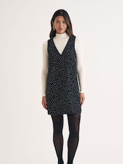 Nobodys Child Black Nobodys Child Piper Pinny Coraline Spot Corduroy Mini Dress - Image 1 of 4