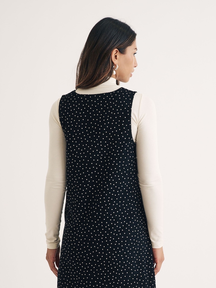 Nobodys Child Black Nobodys Child Piper Pinny Coraline Spot Corduroy Mini Dress - Image 2 of 4