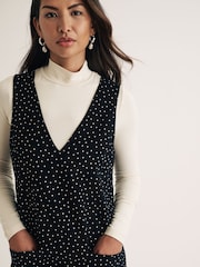 Nobodys Child Black Nobodys Child Piper Pinny Coraline Spot Corduroy Mini Dress - Image 3 of 4