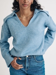 Nobodys Child Blue Fly Away Collar Jumper - Image 2 of 4