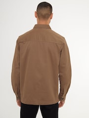 Threadbare Brown Twill Button Up 100% Cotton Shacket - Image 2 of 4