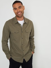 Threadbare Popper Closure Long Sleeve 100% Cotton Shirt - Imagen 1 de 4