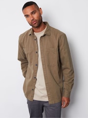 Threadbare Twill Button Up 100% Cotton Shacket - Изображение 1 из 5