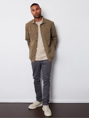 Threadbare Twill Button Up 100% Cotton Shacket - Изображение 3 из 5