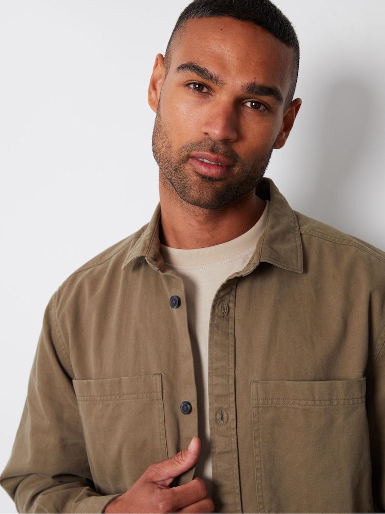 Threadbare Twill Button Up 100% Cotton Shacket - Изображение 5 из 5