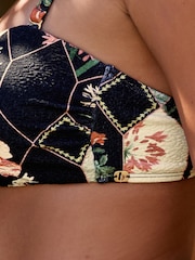 B by Ted Baker Floral Print Bandeau Black Bikini with Removable Straps - Imagen 4 de 5