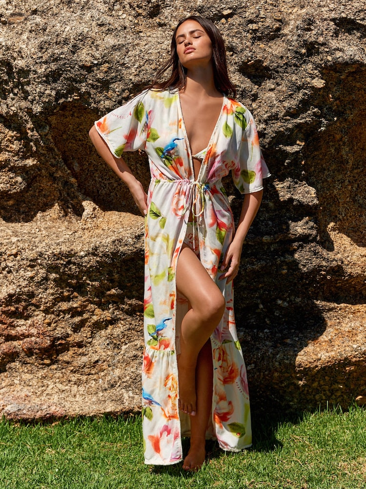 B by Ted Baker Touch of Linen Blend Kaftan - Image 1 of 5