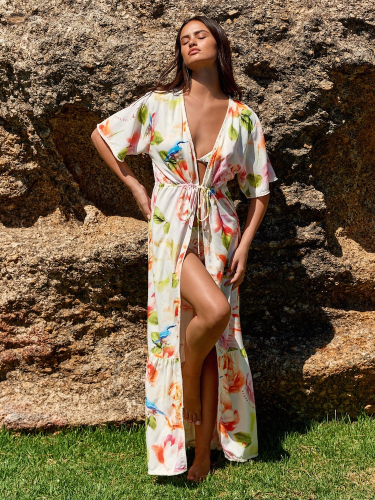 B by Ted Baker Touch of Linen Blend Kaftan - Image 1 of 11 B by Ted Baker Touch of Linen Blend Kaftan - Image 1 of 11