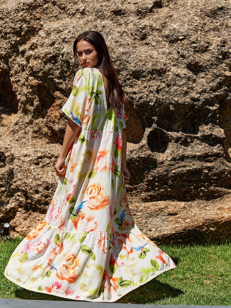 B by Ted Baker Touch of Linen Blend Kaftan - Image 2 of 5