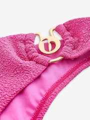 B by Ted Baker Textured Sparkle High Leg Bikini Bottoms - Image 6 of 7