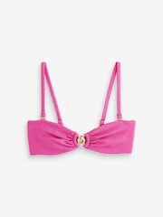 B by Ted Baker Textured Sparkle Bandeau Bikini Top - Image 8 of 8