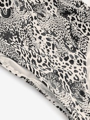 B by Ted Baker Mono Leopard Print Scoop Neck Tummy Control High Leg Swimsuit - Image 7 of 8