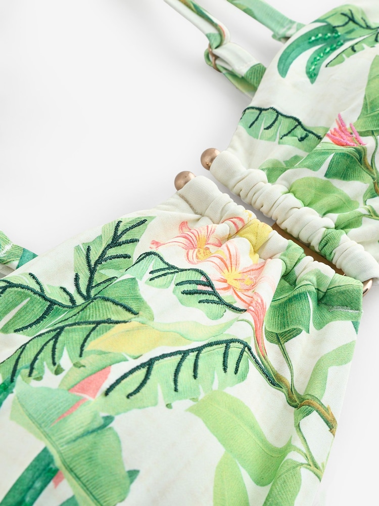 B by Ted Baker Palm Hardware Bandeau Bikini Top with removable straps - Image 7 of 8