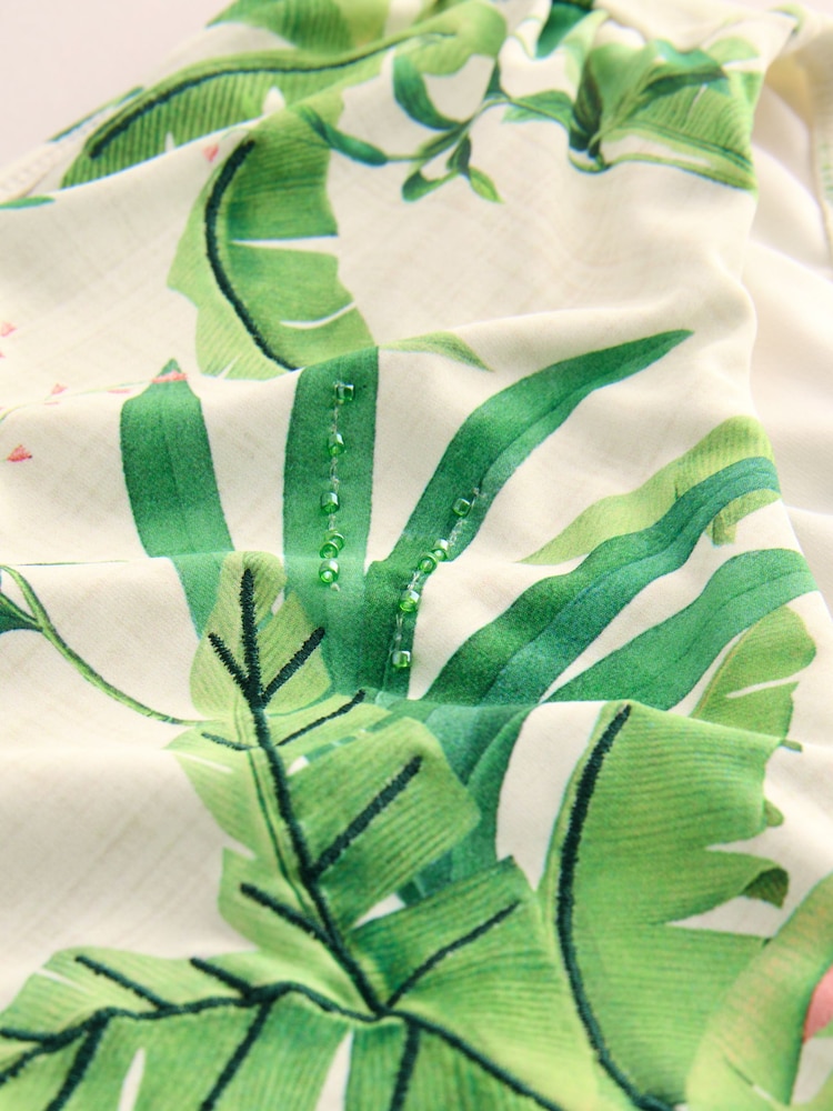 B by Ted Baker Palm Tummy Control High Waist Bikini Briefs - Image 7 of 7