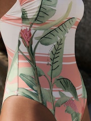 Maillot de bain B by Ted Baker Palm Tummy Control plongeant - Image 4 of 5