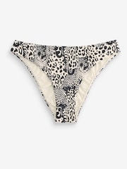 B by Ted Baker Black/White Leopard High Leg Bikini Briefs - Image 6 de 6