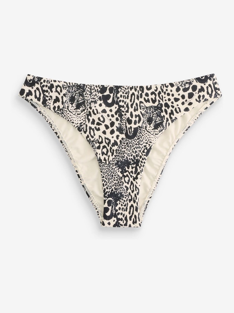 B by Ted Baker Black/White Leopard High Leg Bikini Briefs - Image 6 of 6