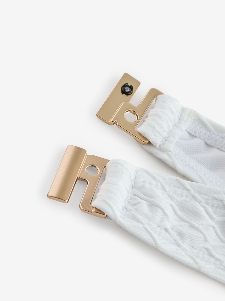 B by Ted Baker Removable Padding Plunge White Texture Bikini Top - Imagen 10 de 10 B by Ted Baker Removable Padding Plunge White Texture Bikini Top - Imagen 10 de 10