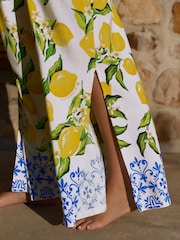 B by Ted Baker Lemon Touch of Linen Trousers - Image 4 de 10