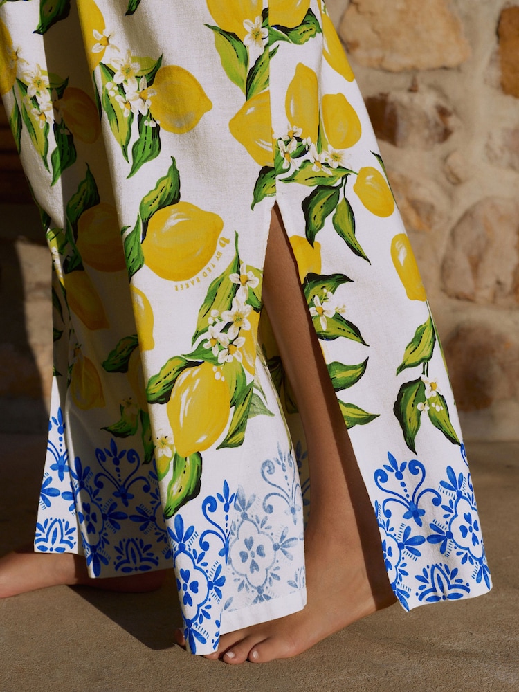 B by Ted Baker Lemon Touch of Linen Trousers - Image 4 of 10