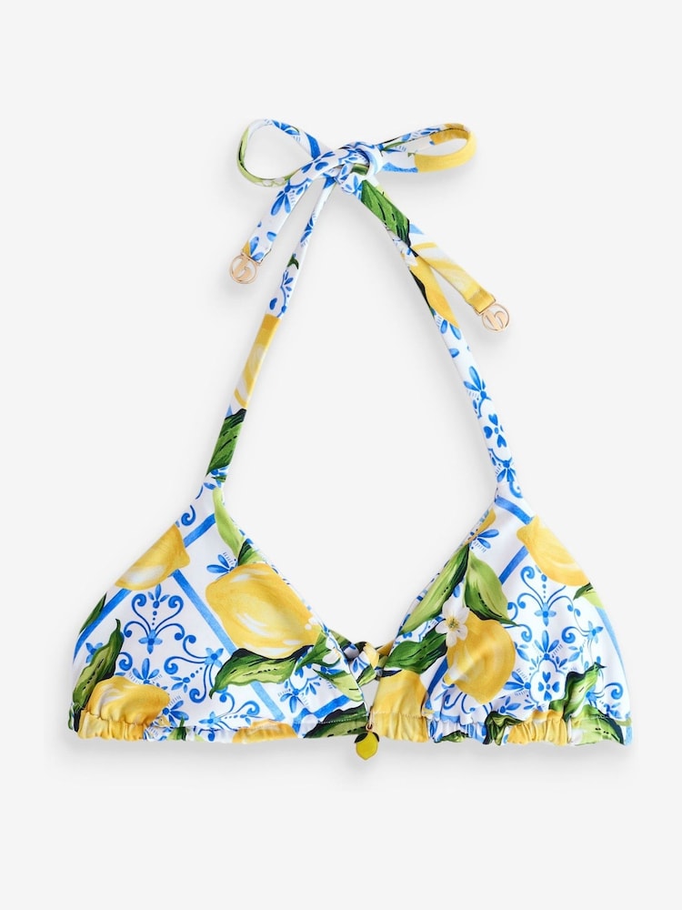 Haut de bikini triangle réversible B by Ted Baker écru citron - Image 6 of 8