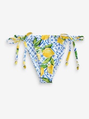 Slip de bikini B by Ted Baker Cream Lemon réversible à nouer sur le côté - Image 5 of 7