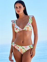B by Ted Baker Cream Floral Frill Triangle Bikini - Image 1 of 3