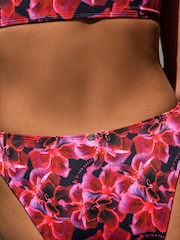 B by Ted Baker Navy Pink Floral High Leg Bikini Briefs - Image 4 of 4