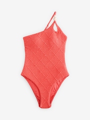 B by Ted Baker Tummy Control One Shoulder Swimsuit - Image 6 of 9