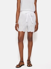 Jigsaw White Broderie Anglaise Shorts - Image 1 of 6