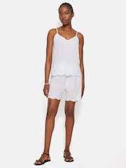 Jigsaw White Broderie Anglaise Shorts - Image 3 of 6