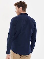 Threadbare Blue Oxford Long Sleeve 100% Cotton Shirts 2 Pack - Image 3 of 5