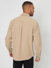 Threadbare Brown Brushed Flannel Long Sleeve 100% Cotton Shirt - Image 2 of 5