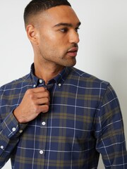 Threadbare Blue Long Sleeve Check 100% Cotton Shirt - Image 5 of 5