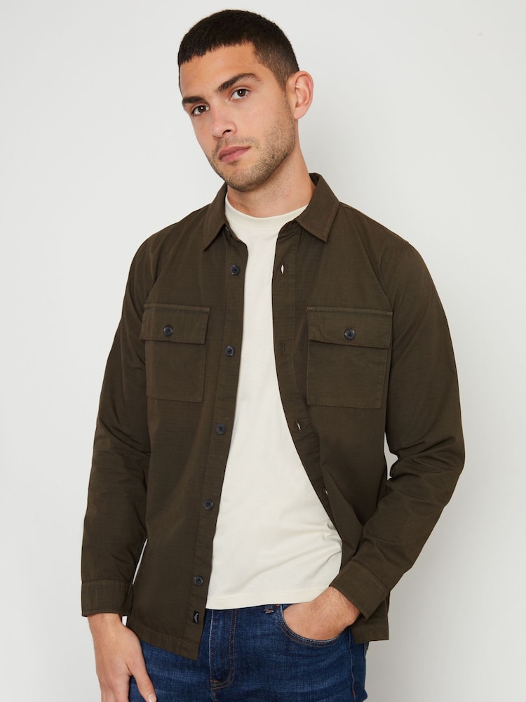 Threadbare Brown Lightweight Jacket - Image 1 of 4