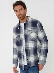 Threadbare Blue Check Onion Quilted Shacket - Image 1 of 4