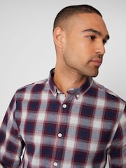 Threadbare Black/Red Flannel Long Sleeve Check 100% Cotton Shirts 2PK - Image 4 of 4