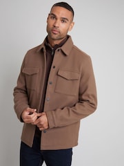 Threadbare Light Brown Long Sleeve Textured Knitted Jackets - Image 4 of 5